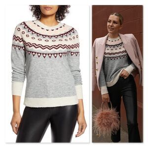 Halogen X Atlantic-Pacific Fair Isle Sweater